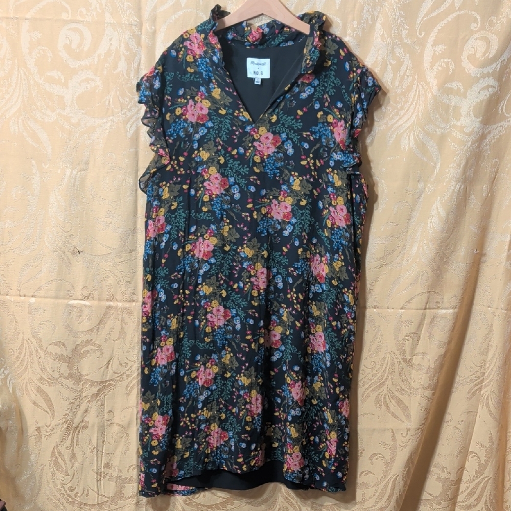 Madewell x No.6 Silk Beacon Dress in Garden Bouquet sz 8